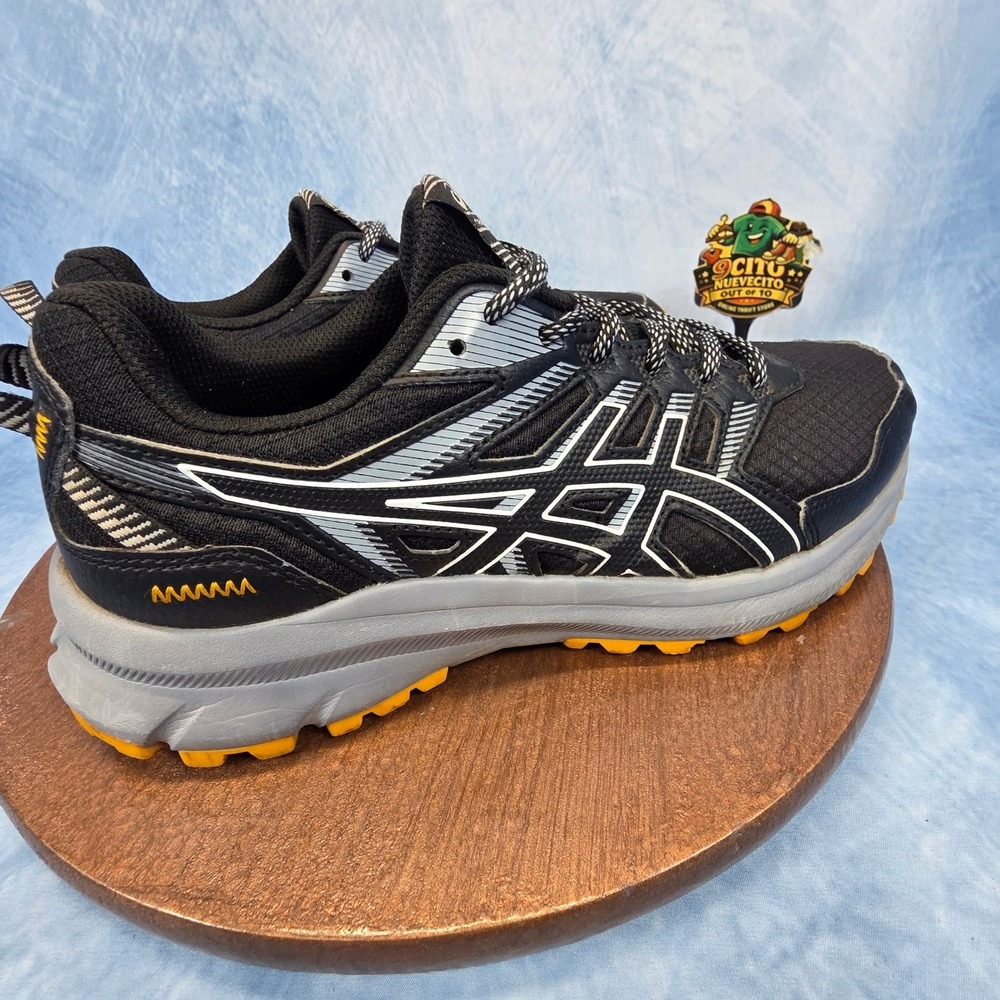Asics Trail Scout 2 Mens Running Shoes Black Grey Yellow 1011B181 Size 8 - Picture 9 of 12